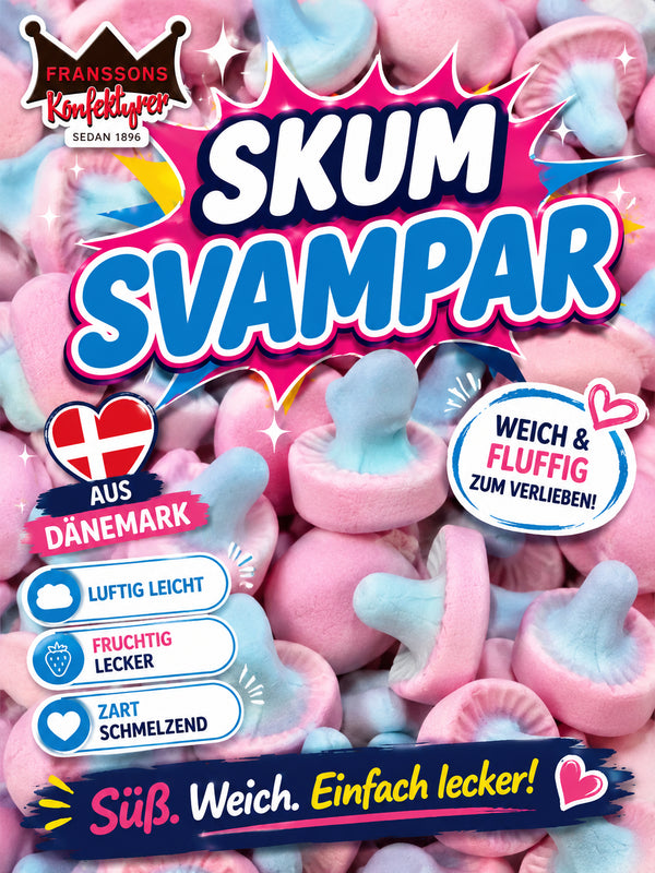 🍄 Fizzy Svampar | Schaum-Pilze aus Schweden