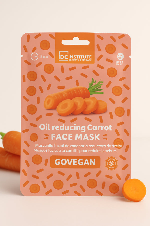 🥕 IDC Institute – Oil Reducing Karrotten Gesichts Maske ölige bis Mischhaut
