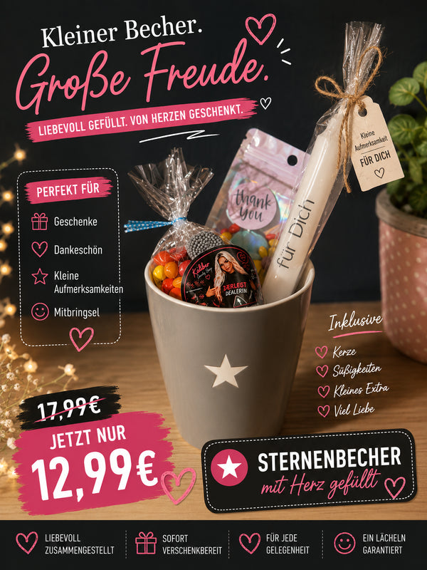 ANGEBOT ⭐💖 Sternenbecher – mit Herz gefüllt 💖⭐