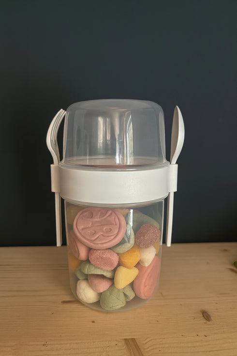 Weiß Candy-Becher mit 200 g Süßigkeiten – 1,1 L Füllvolumen