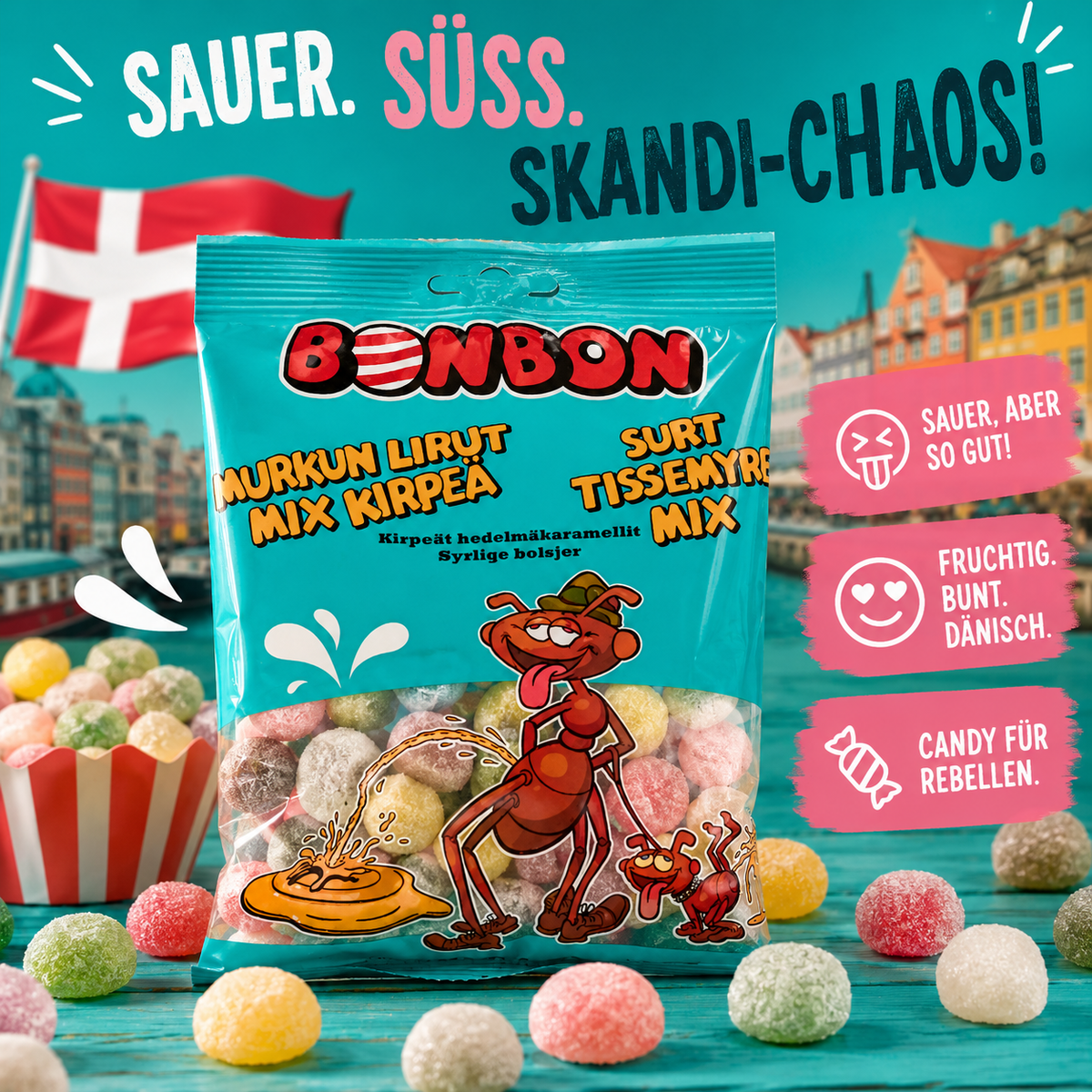 BONBON Salmiak-Mix 125 g 🇸🇪 Ameise