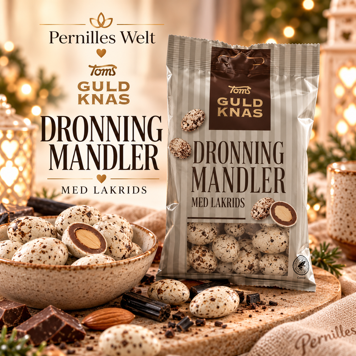Toms Guld Knas Dronning Mandler med Lakrids – Dänische Mandeln mit Milchschokolade & Lakritz 🇩🇰