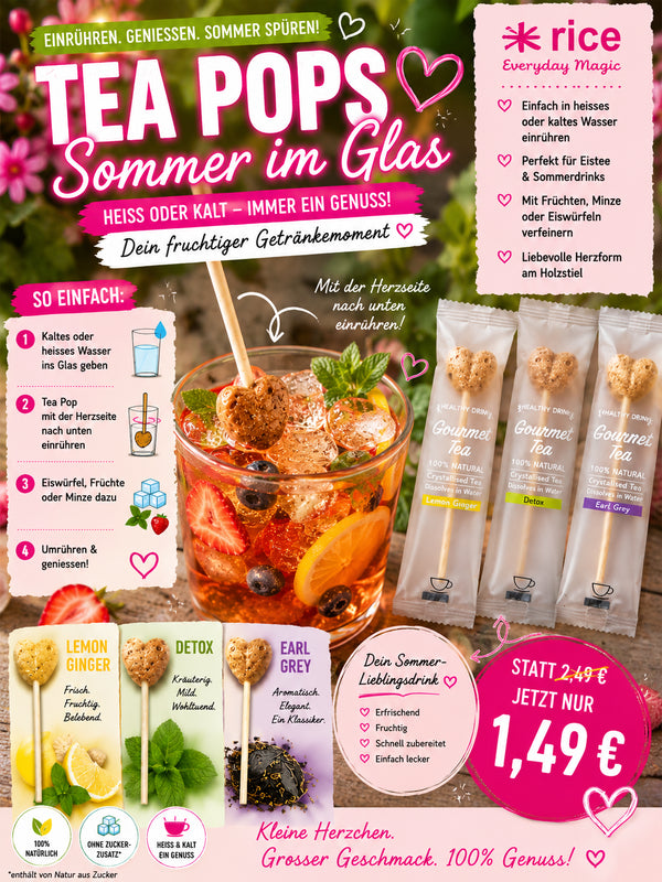 💖 Tea Pops – Sommer im Glas 🌞🍓🧊
