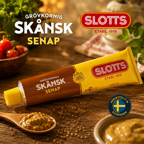Slotts Grovkornig Skånsk Senap 220 g 🇸🇪🌭