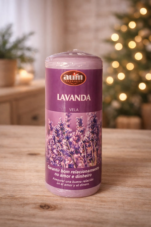 🕯️ AUM Duftkerze – Magie in Wachs Lavendel
