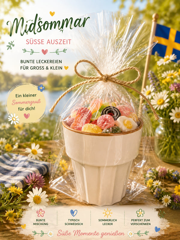 🌼 Keramikbecher mit Candyfüllung | Skandinavischer Landhausstil