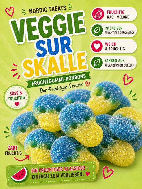 Veggie Sur Skalle Wassermelone vegan
