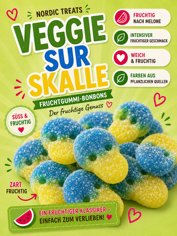 Veggie Sur Skalle Wassermelone vegan