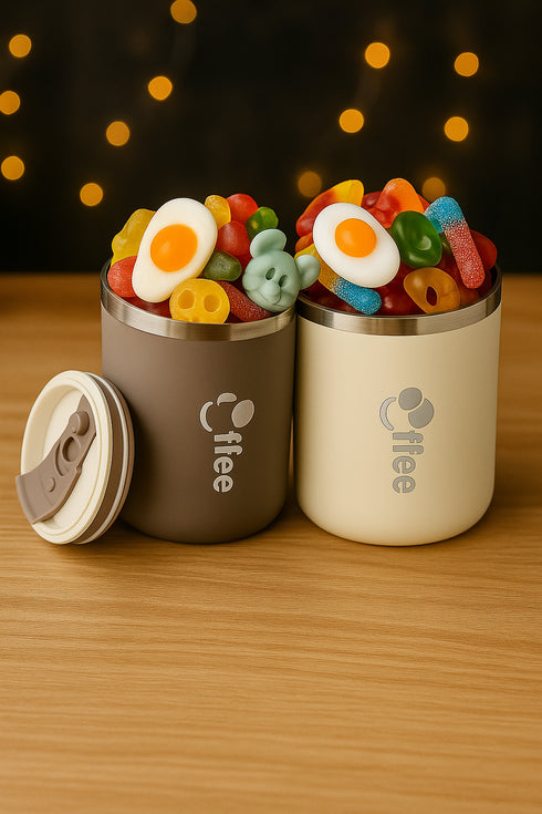 Naschi-Becher „Coffee Edition“ – gefüllt mit 300 g Süßigkeiten