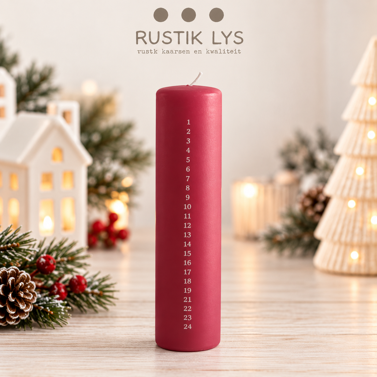 Nordic Christmas – Rustik Lys Kalenderkerze Rot
24 Tage voller Vorfreude und gemütlicher Weihnachtsmomente. 🕯️