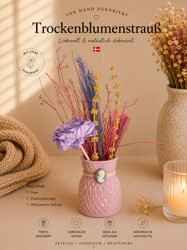 🇩🇰 Deko-Vase mit Trockenblumen Nr 11