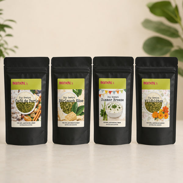 Hygge & Brotzeit – 4er Dip Bundle für Chips Snacks & Co Dip Gewürze 4 x 70 g