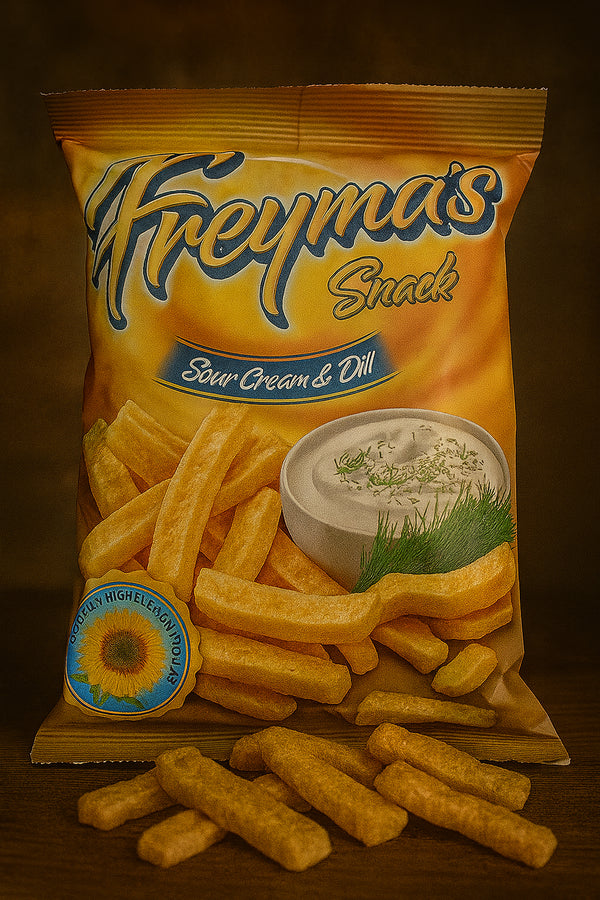 🧄🥣
Freymas® Snack – Sour Cream & Dill (30 g)