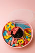 ❤️ Füllbehälter Candy Tray mit Deckel – 800 g Süßigkeiten in drei Farben