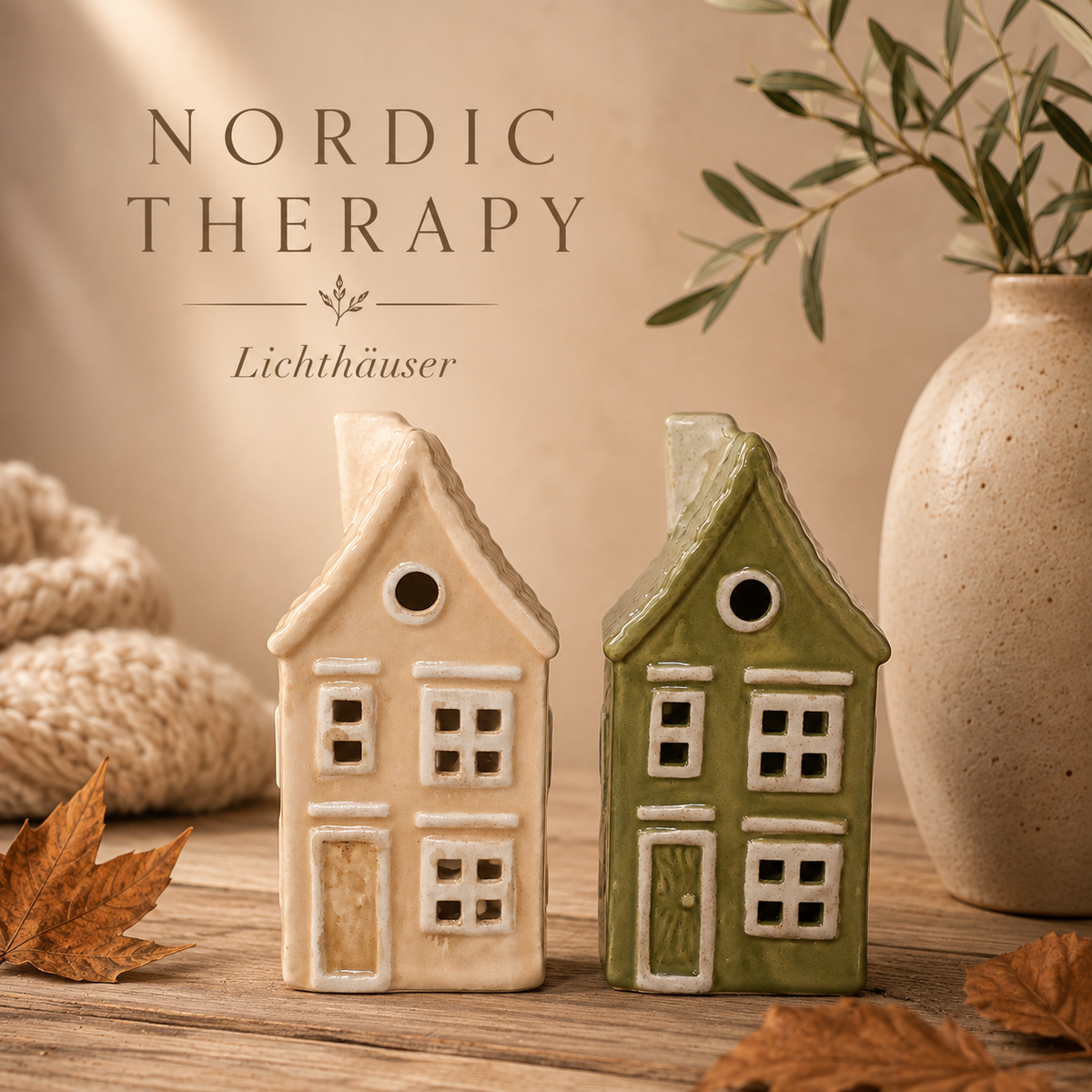 🏠 Nordic Therapy Lichthaus aus Keramik
