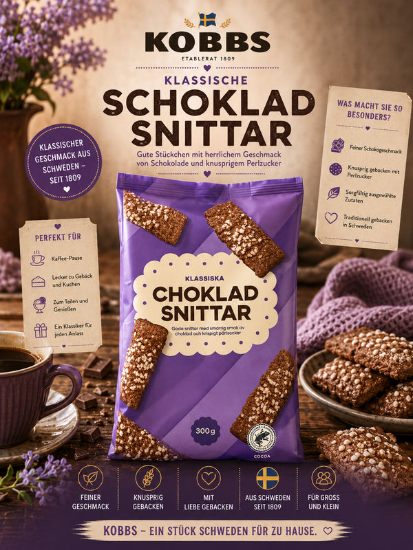 Klassiska Choklad Snittar 300 g 🇸🇪