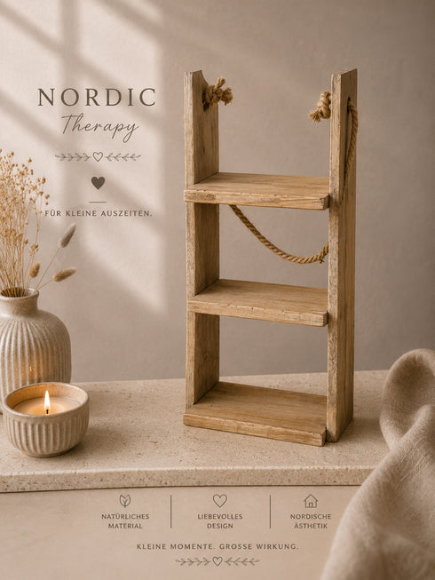 Nordic Therapy Deko-Regal aus Massivholz