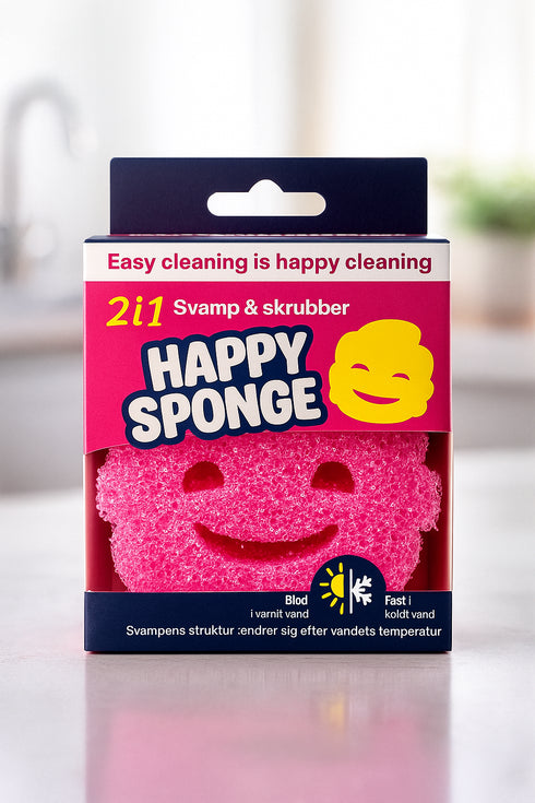 Happy Sponge – die smarte 2in1 Power-Schrubb-Schwamm mit Laune!