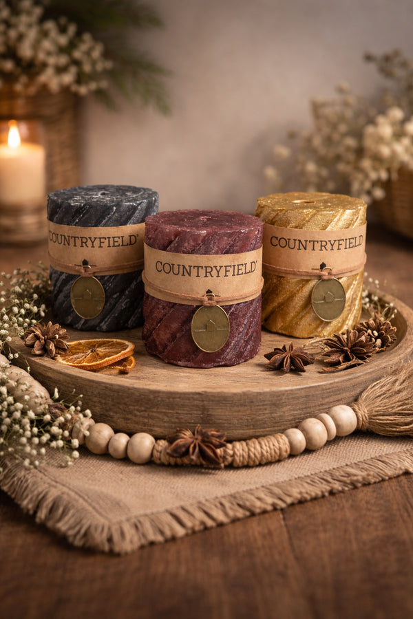 🕯️ COUNTRYFIELD Designkerzen – Eleganz trifft Wärme gedreht