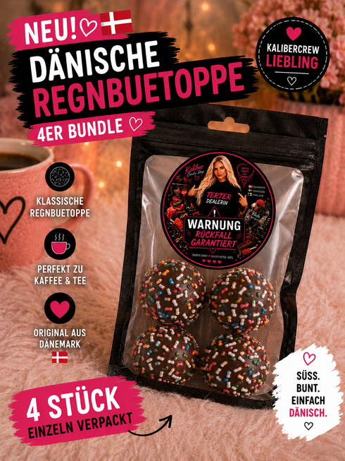 🇩🇰 Dänische Regnbuetoppe – 4er Bundle 🌈🍫