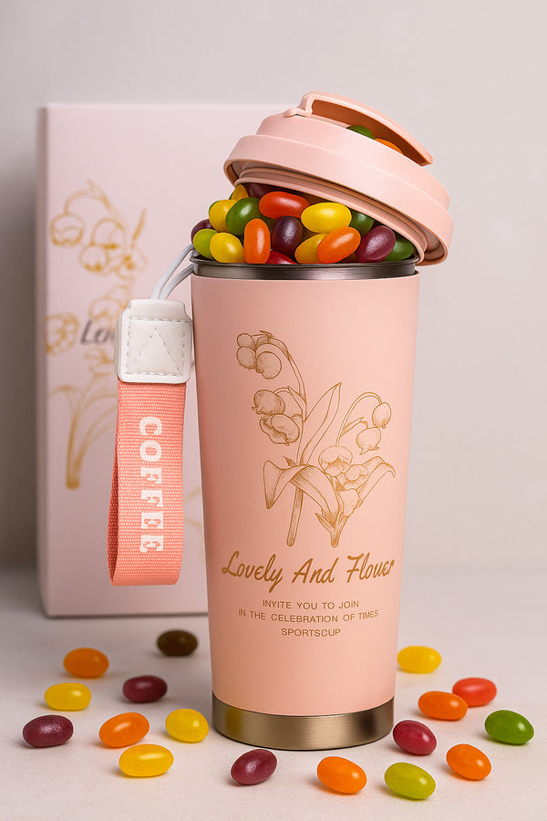 ❤️ Füllbehälter Coffee To Go Becher Edelstahl 200 Gramm Rosa