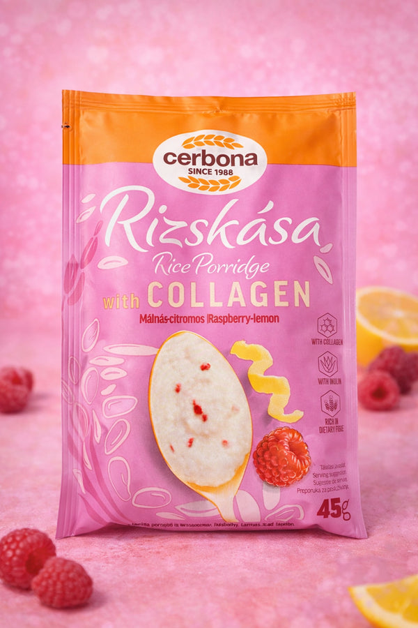 Sabona Rice Porridge mit Kollagen – Himbeere & Zitrone