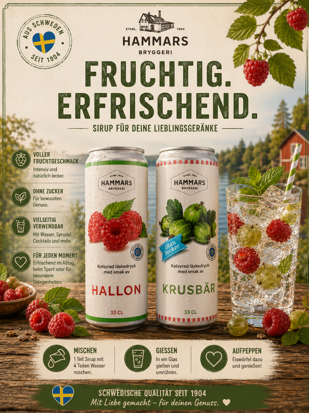 Hammars Bryggeri Erfrischungsgetränk 33 cl aus Schweden 🇸🇪