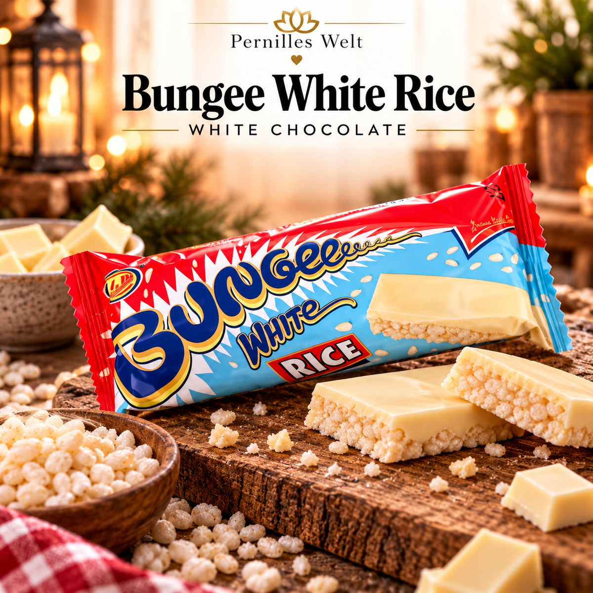 Bungee White Rice – Knusperriegel mit weißer Schokolade 🍫