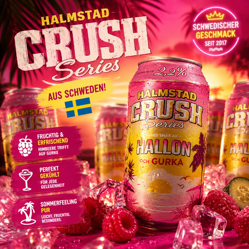 Halmstad Crush Series – Hallon & Gurka (Himbeere & Gurke) 2,2 % Vol. 🇸🇪