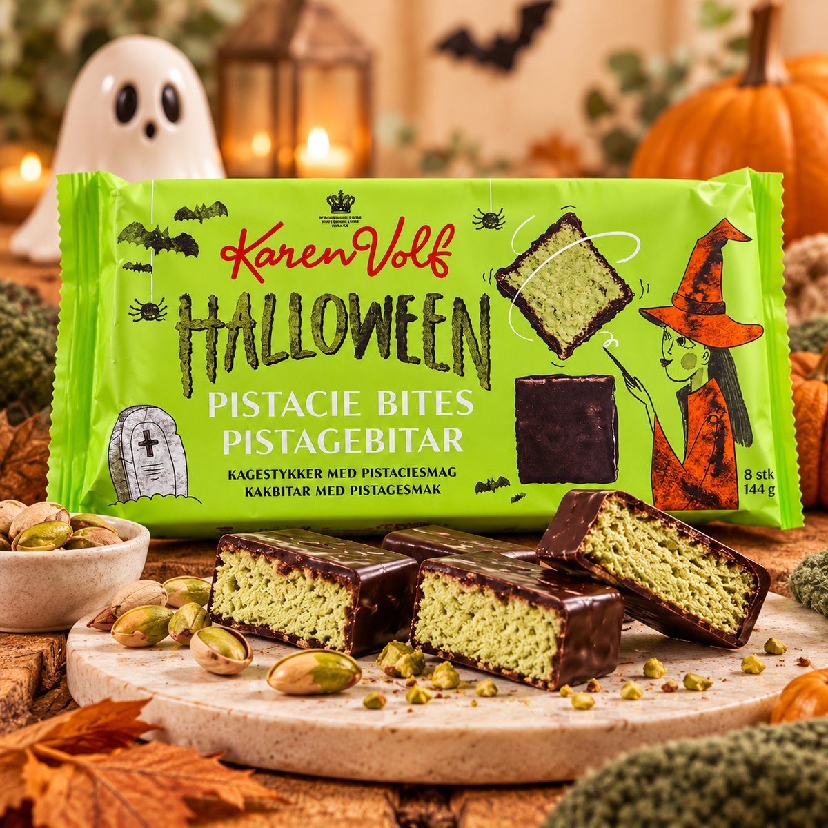 Karen Volf Halloween Pistacie Bites 🎃💚