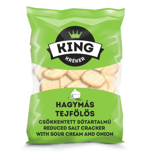 King Crackers Sour Cream Onion mit niedrigem Salzgehalt, 100 g
