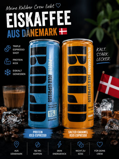 🇩🇰 BOLD Protein Iced Espresso & Salted Caramel Iced Espresso