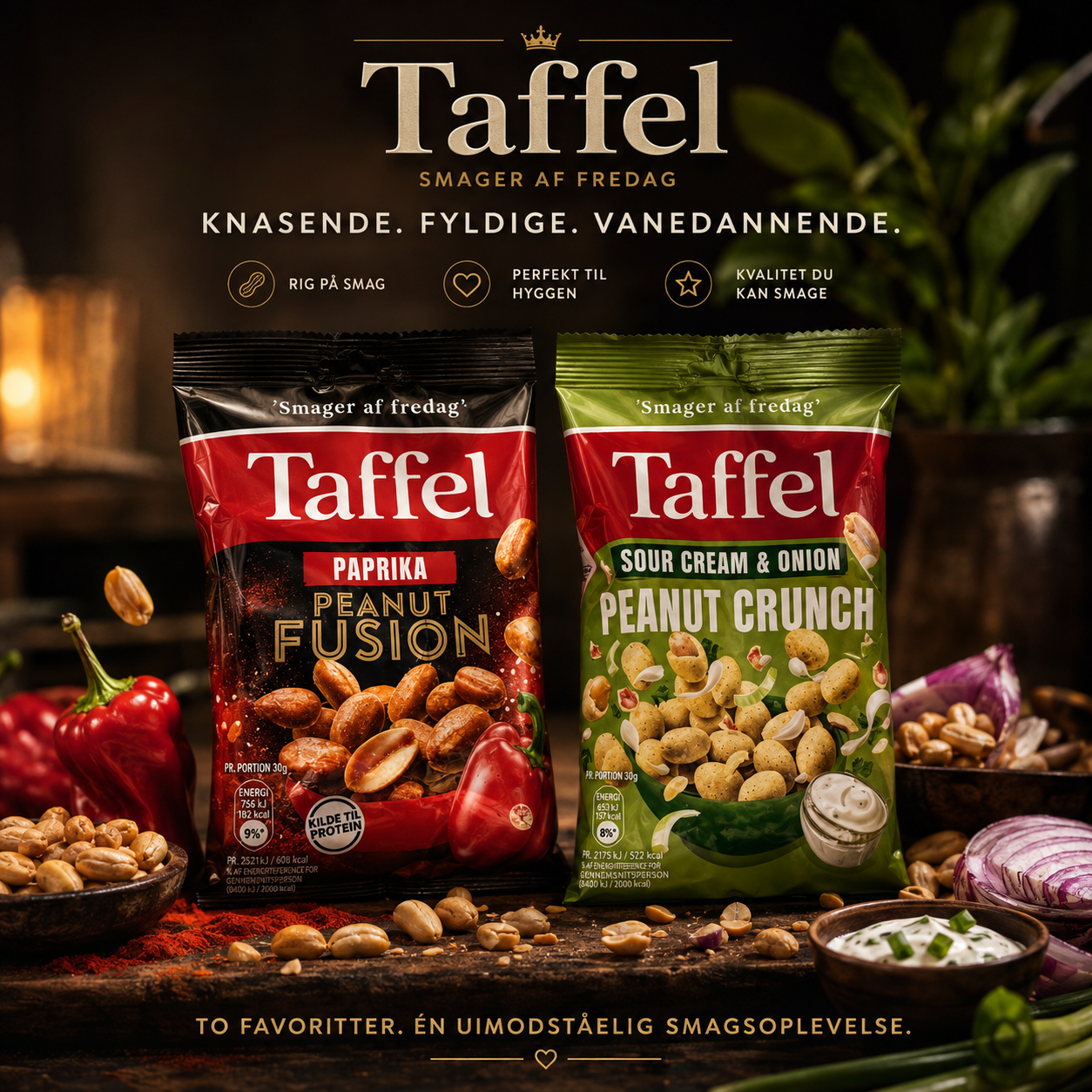 Taffel Peanut Fusion – 140 g 🇩🇰🥜🔥