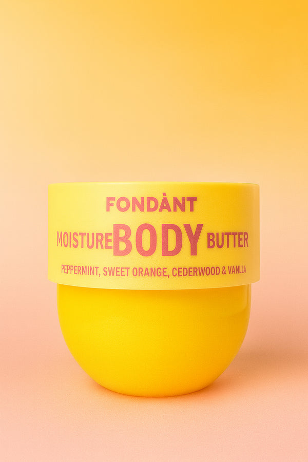 ☀️ FONDÀNT MOISTURE BODY BUTTER
Peppermint, Sweet Orange, Cedarwood & Vanilla – 250 g
Watermelon, Mango, Cucumber & Green Tea – 250 g