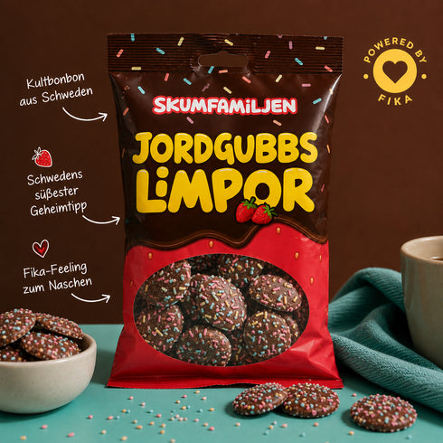 Skumfamiljen Jordgubbslimpor 70 g 🇸🇪🍓🍫
