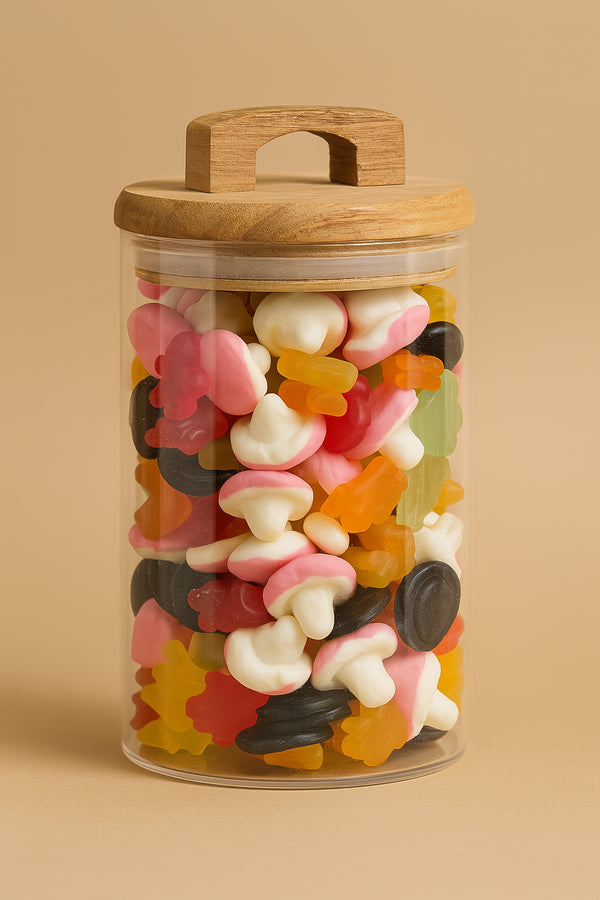 Vorratsglas mit Holzdeckel – inkl. 500 g