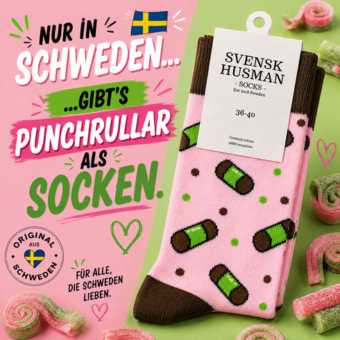 🇸🇪 Punchrullar-Socken – Ein schwedischer Kultklassiker für deine Füße