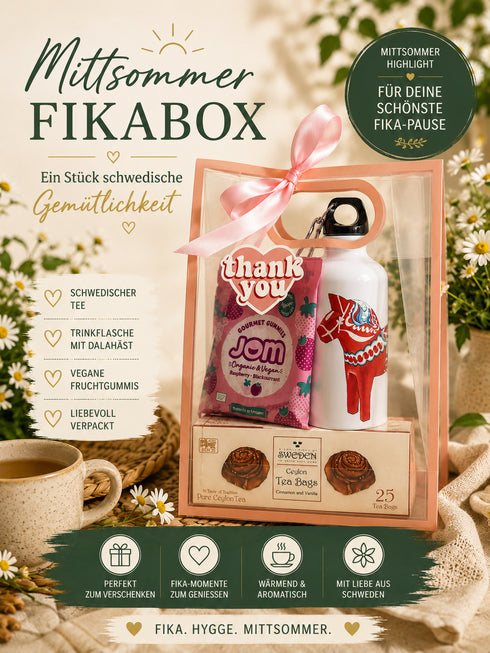 Mittsommer Fikabox – Schwedisches Geschenkset 🇸🇪🌼
