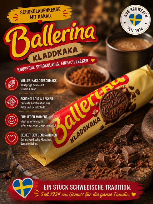 Ballerina Kladdkaka Kekse 190 g