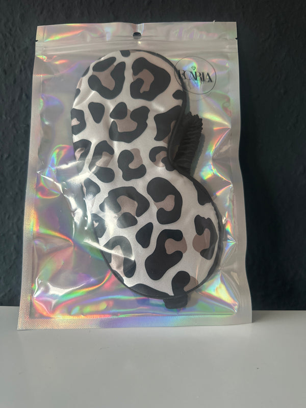 ICARIA Satin Sleep Mask – Leopard Design