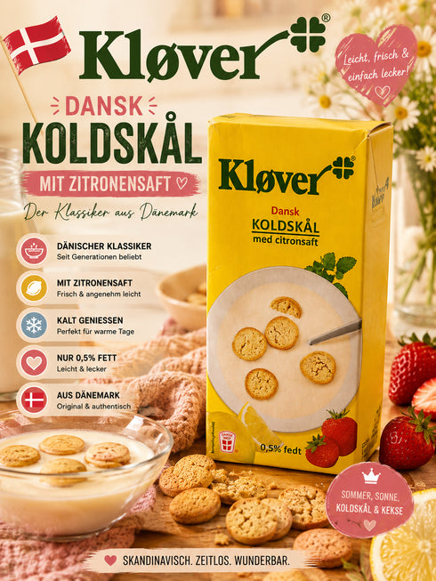 🇩🇰 Kløver Koldskål mit Zitronensaft (1 Liter)