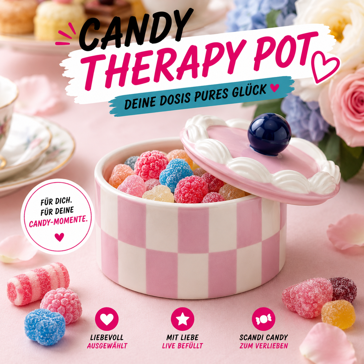 Candy Therapy – Scandi Candy Mix Torte Dose Rosa