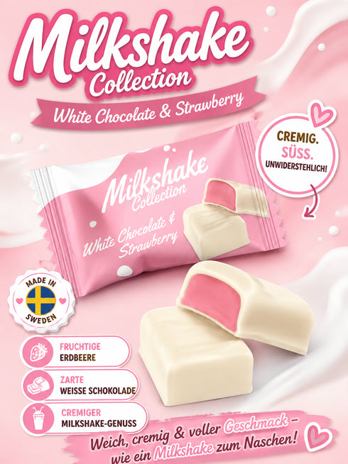 🍓 Milkshake Collection White Chocolate & Strawberry