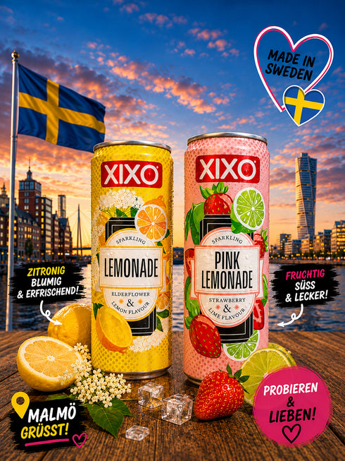 🇸🇪 XIXO Sparkling Lemonade Holunderblüte & Zitrone (250 ml)