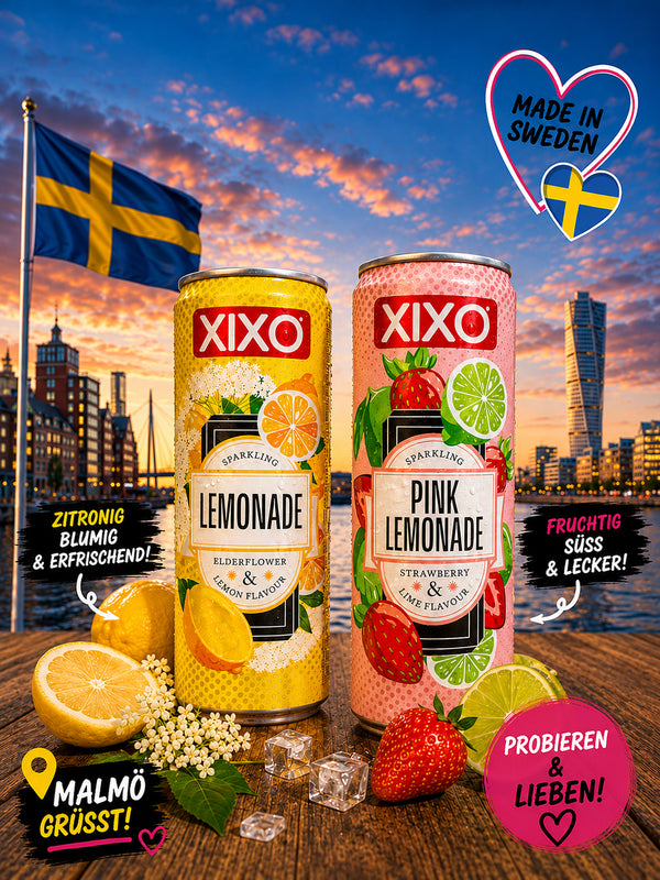 🇸🇪 XIXO Sparkling Lemonade Holunderblüte & Zitrone (250 ml)