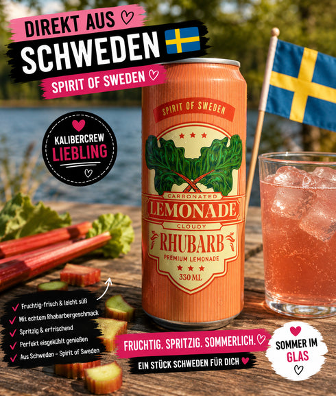 Spirit of Sweden Cloudy Rhabarb Premium Lemonade (330 ml)