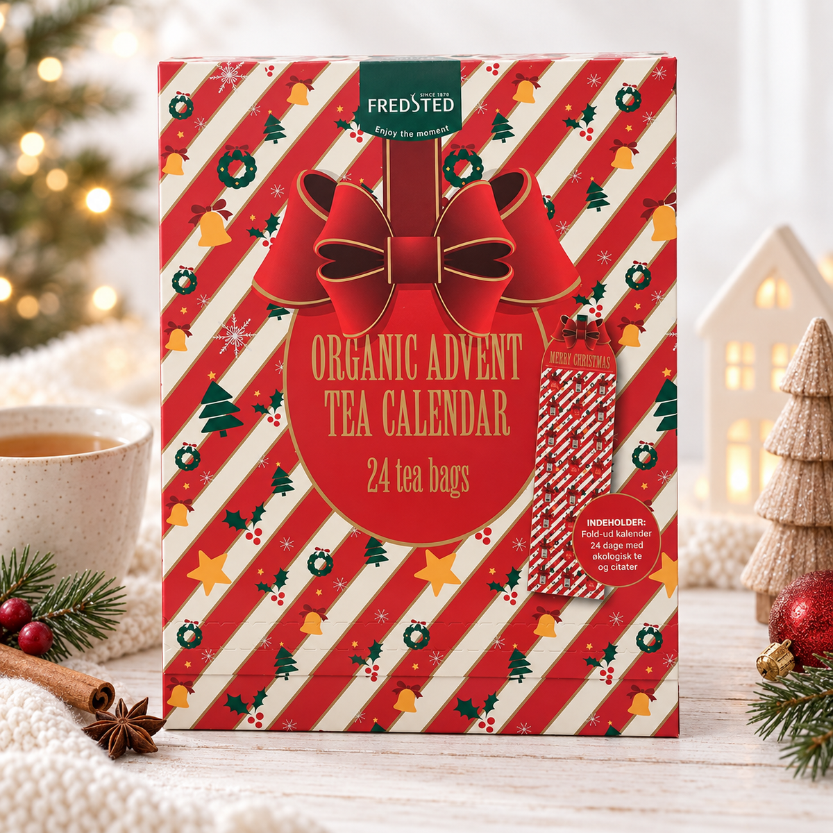 Fredsted Bio-Tee Adventskalender – 24 Teebeutel | 36 g 🎄