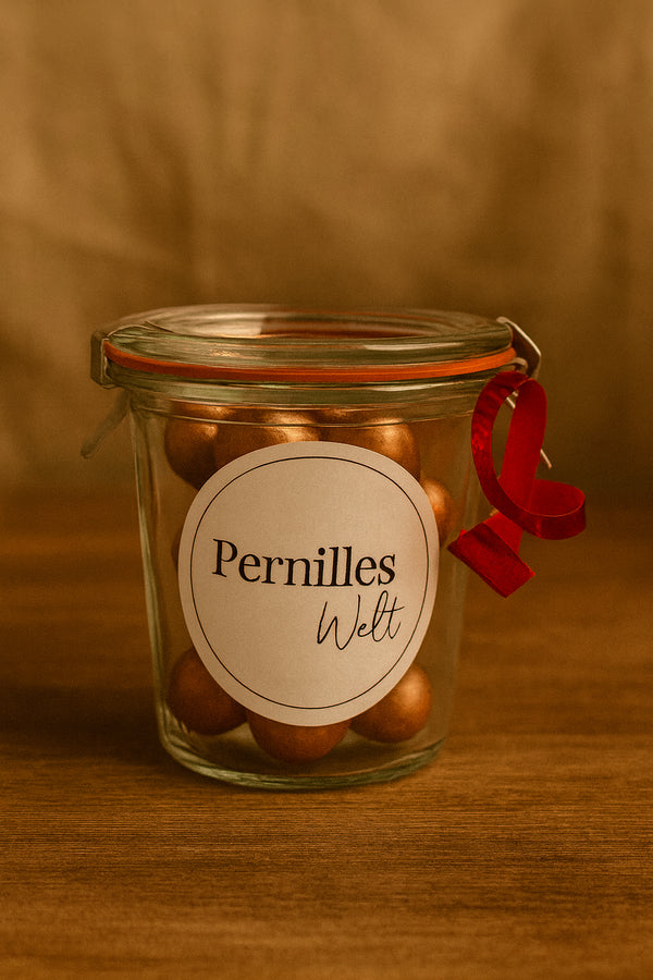 ✨ Pernilles Naschglas – gefüllt mit 150 gr Skandi-Naschis ✨ Kupfer
💗