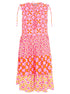 ZWILLINGSHERZ - KLEID BLUMEN MIX - PINK/ORANGE