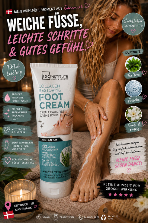 IDC Institute Tea Tree Foot Cream mit Glycerin (250 ml)